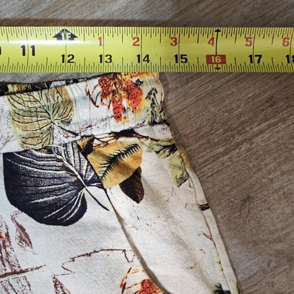Floral Print Women's 100 % Cotton Pants, Elastic Waist Size L - Picture 5 of 10